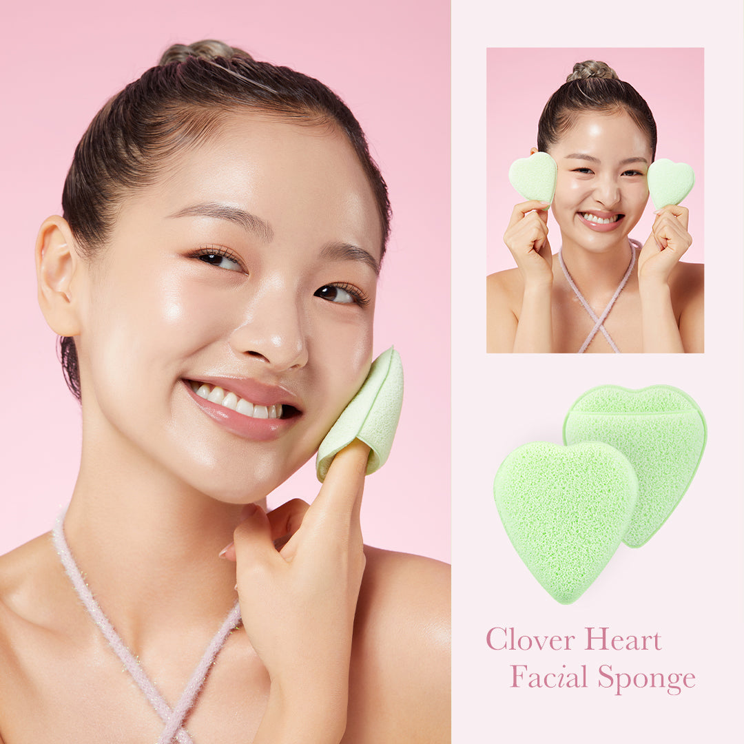 Clover Heart Facial Sponge B9
